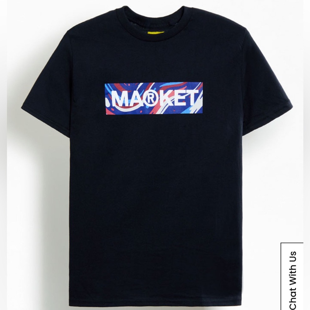 MARKET PACSUN Black Graphic T-Shirt Tee Mens Medium, XL, New